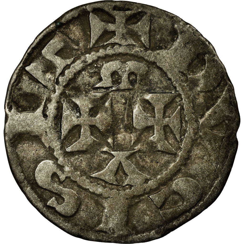Monnaie, France, Aquitaine, Aliénor, Denier, 1189-1204, TB+, Argent