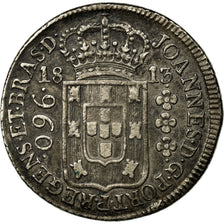 Moneda, Brasil, 960 Reis, 1813, Rio de Janeiro, MBC, Plata, KM:307.3
