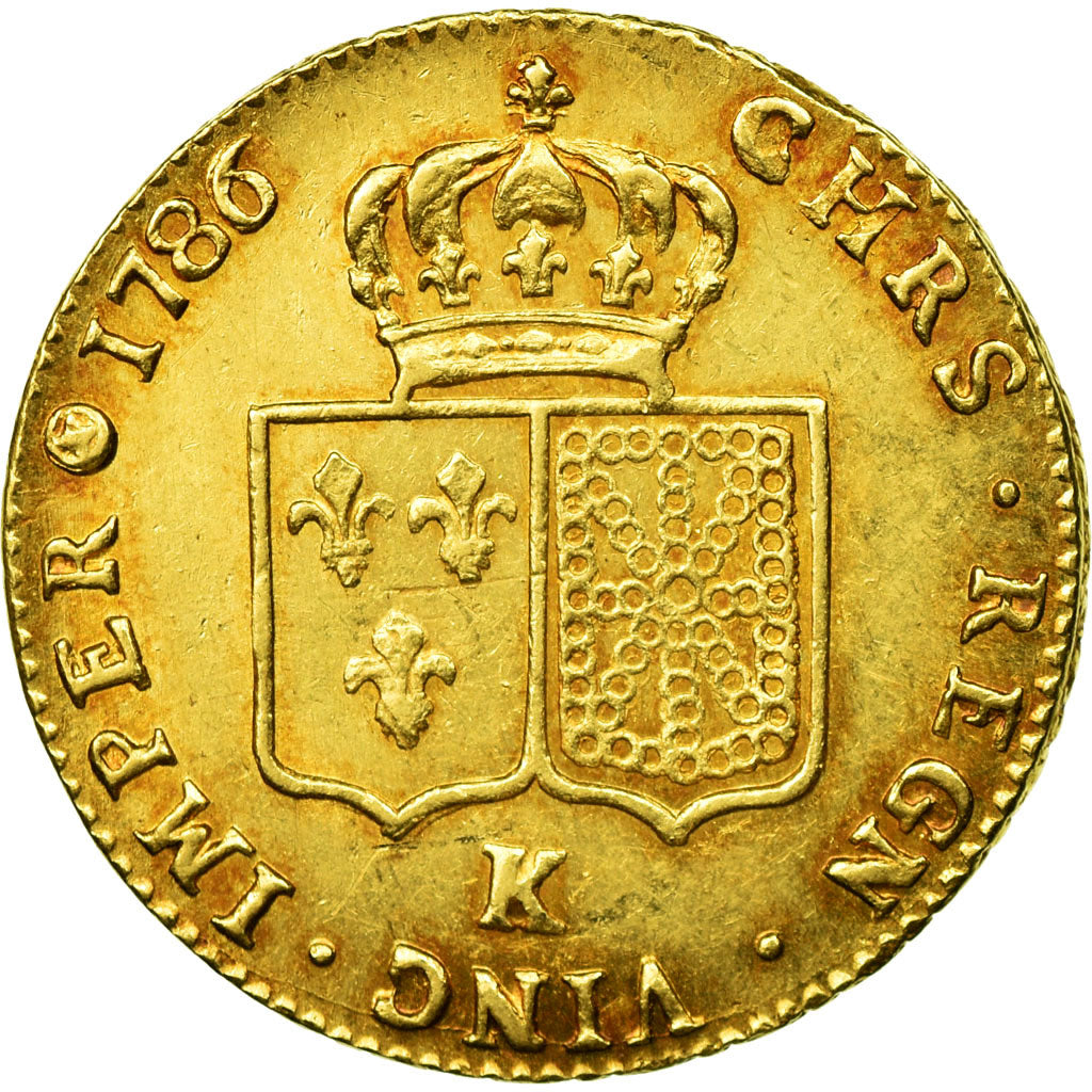 Monnaie, France, Louis XVI, Double louis d'or à la tête nue, 1786, Bordeaux, Or