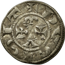 Moeda, França, Aquitaine, Aliénor, Denarius, 1189-1204, EF(40-45), Prata