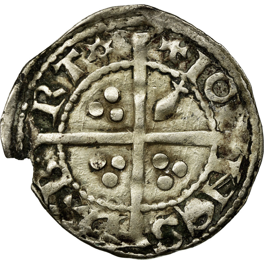 Munten, Frankrijk, Bretagne, Jean IV de Montfort, 1/2 Gros, 1345-1399, ZF
