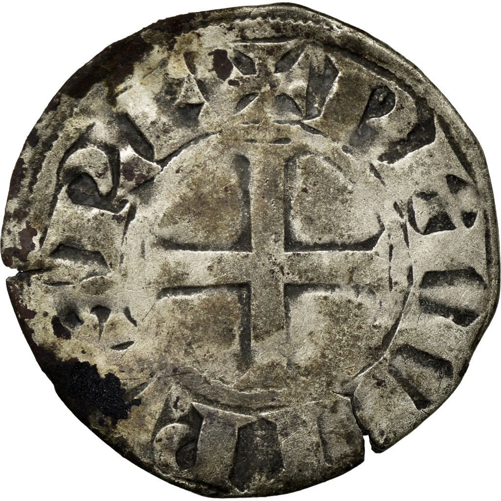 Monnaie, France, Philippe II, Denier Tournois, Saint-Martin de Tours, B, Argent