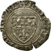 Coin, France, Charles VI, Blanc Guénar, Romans, EF(40-45), Billon