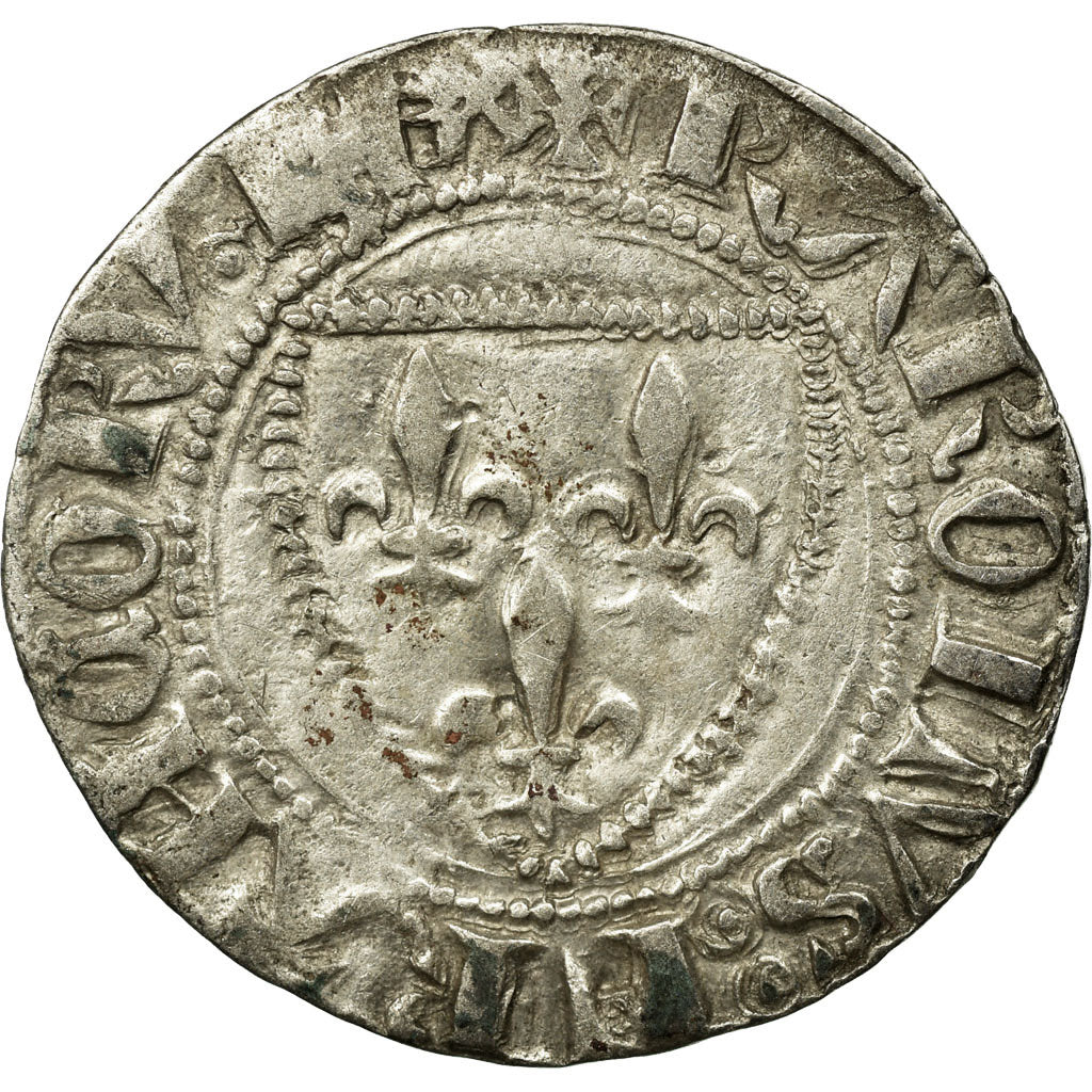 Munten, Frankrijk, Charles VI, Blanc Guénar, Uncertain Mint, Contemporary
