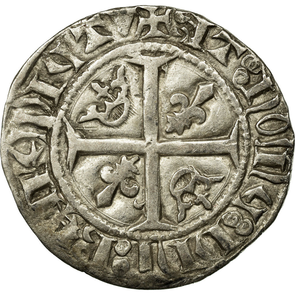 Munten, Frankrijk, Charles VI, Blanc Guénar, Uncertain Mint, Contemporary