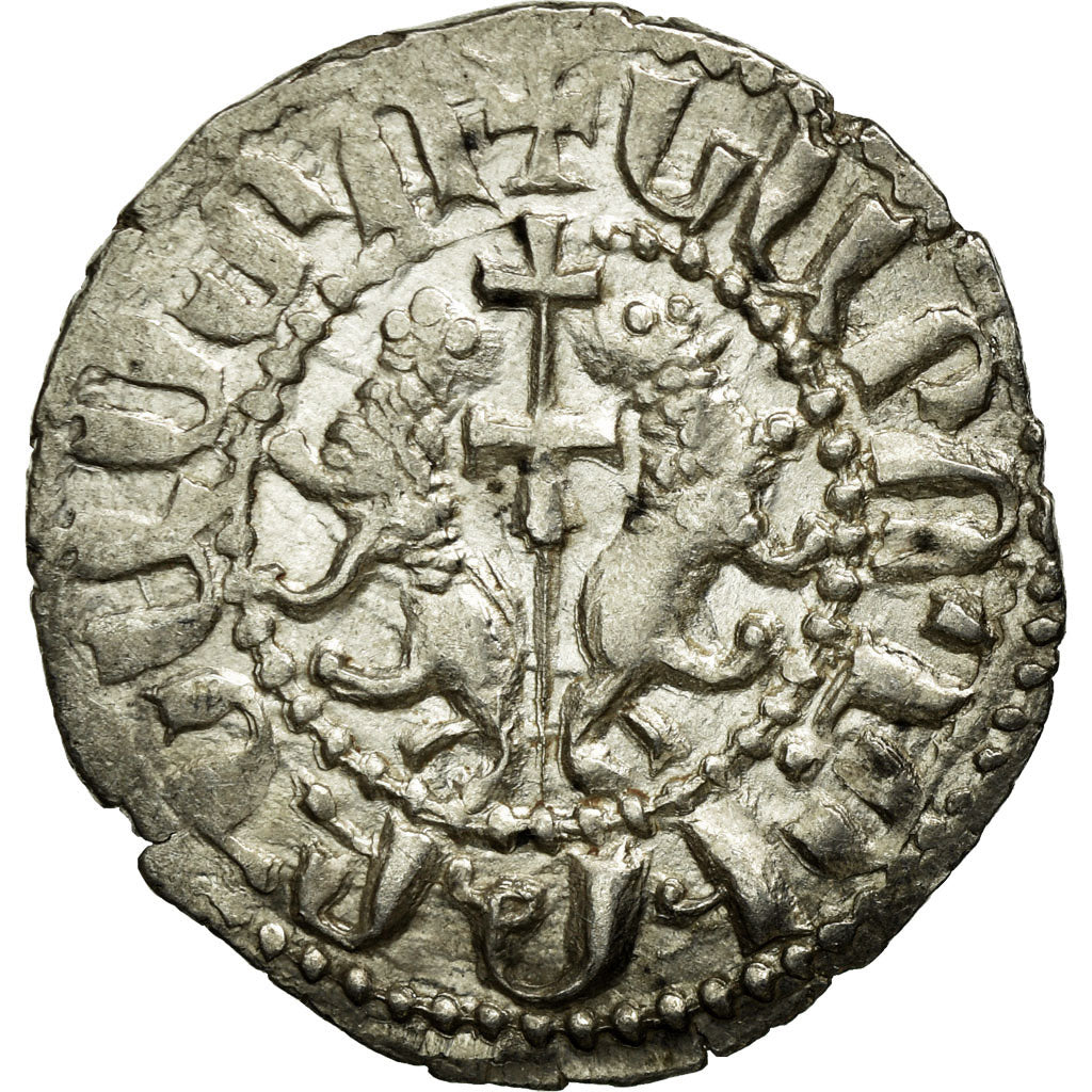 Coin, Armenia, Leon I, Tram, 1198-1219 AD, Sis, AU(50-53), Silver