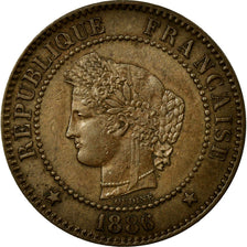 Monnaie, France, Cérès, 2 Centimes, 1886, Paris, SUP, Bronze, KM:827.1