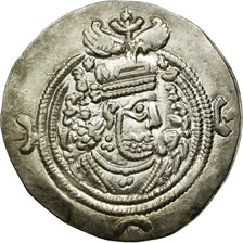 Coin, Sasanian Kings, Khusrau II, Drachm, MY (Meshan), AU(55-58), Silver