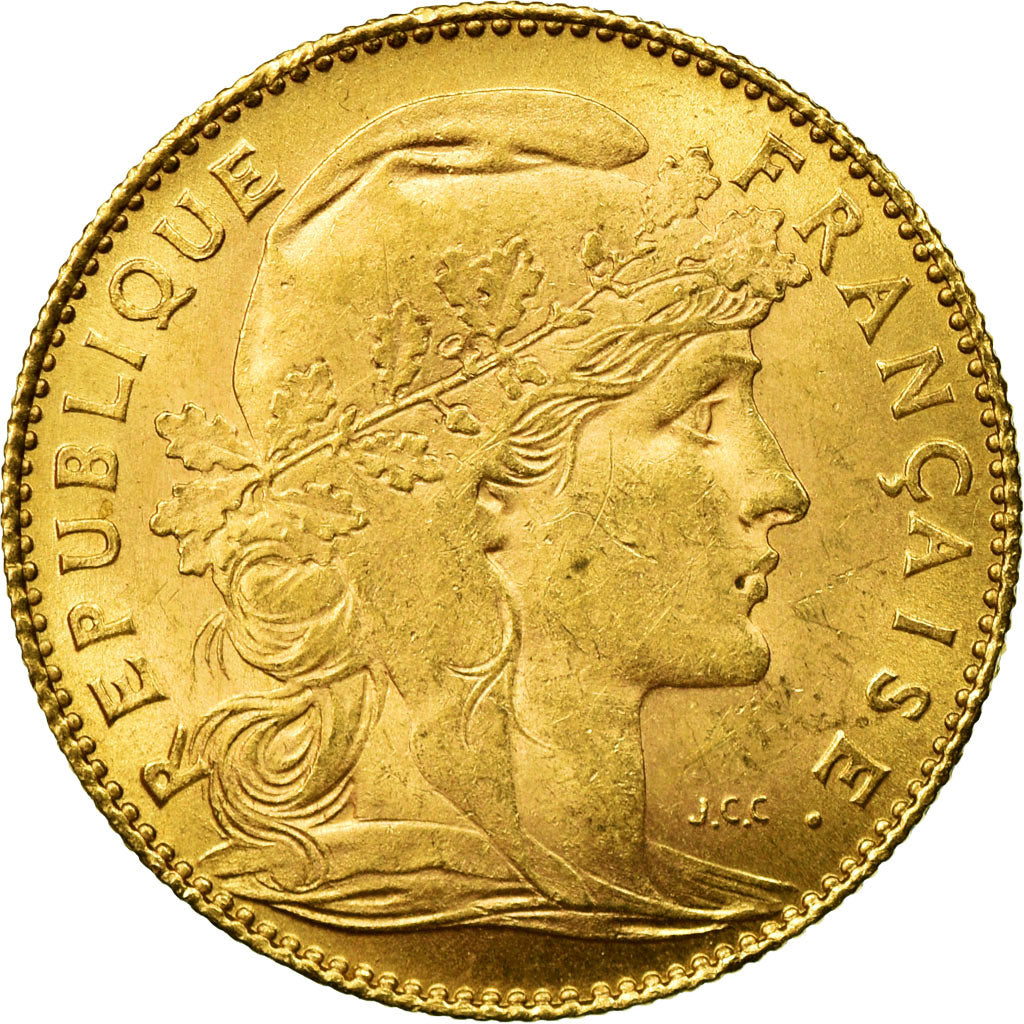Coin, France, Marianne, 10 Francs, 1900, Paris, EF(40-45), Gold, KM:846