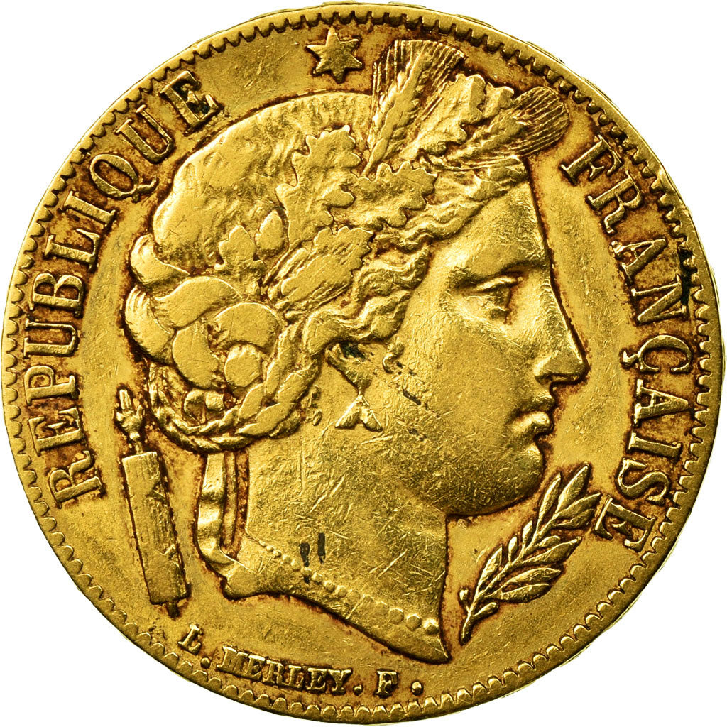 Coin, France, Cérès, 20 Francs, 1851, Paris, EF(40-45), Gold, KM:762