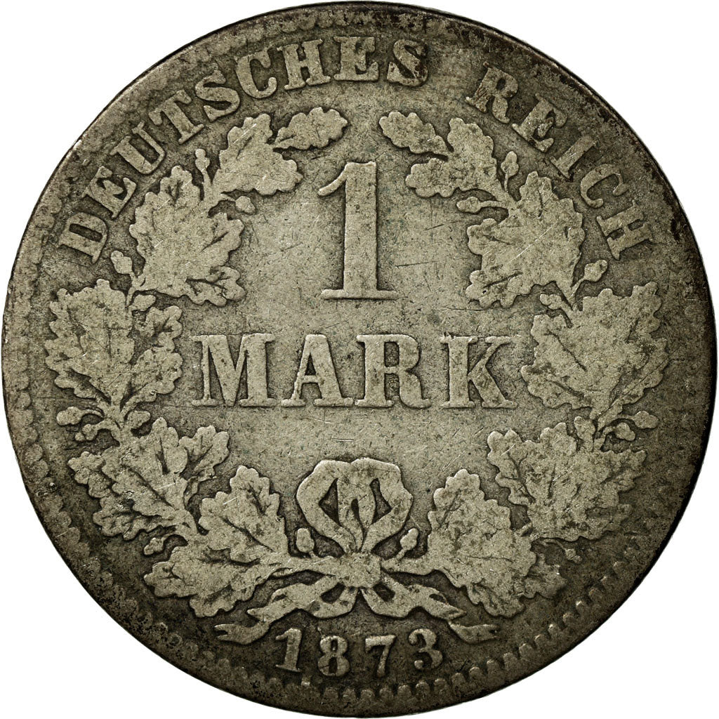 Coin, GERMANY - EMPIRE, Wilhelm I, Mark, 1873, Berlin, VF(20-25), Silver, KM:7