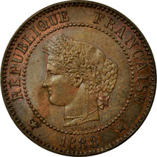 Coin, France, Cérès, 2 Centimes, 1888, Paris, MS(60-62), Bronze, KM:827.1