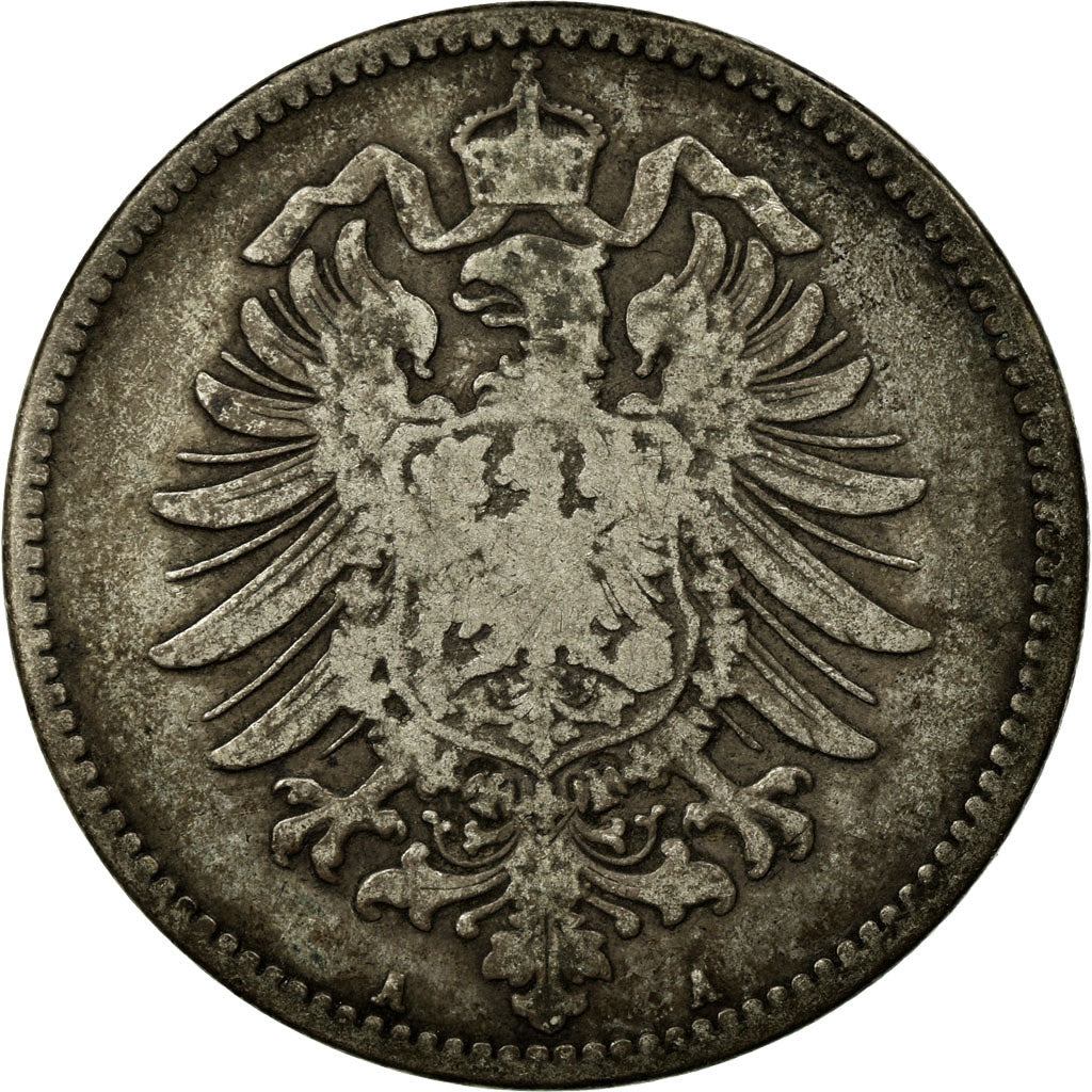 Coin, GERMANY - EMPIRE, Wilhelm I, Mark, 1876, Berlin, VF(20-25), Silver, KM:7