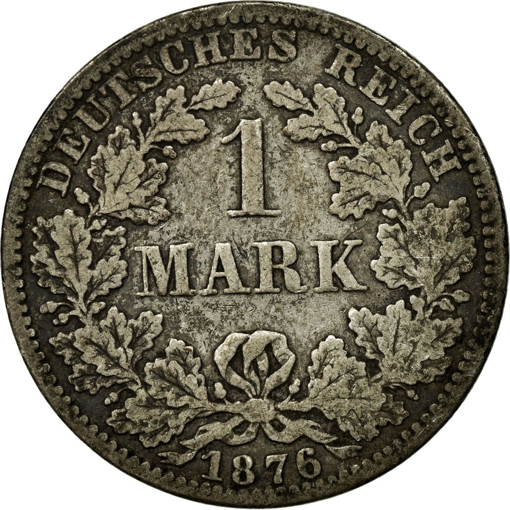 Coin, GERMANY - EMPIRE, Wilhelm I, Mark, 1876, Berlin, VF(20-25), Silver, KM:7
