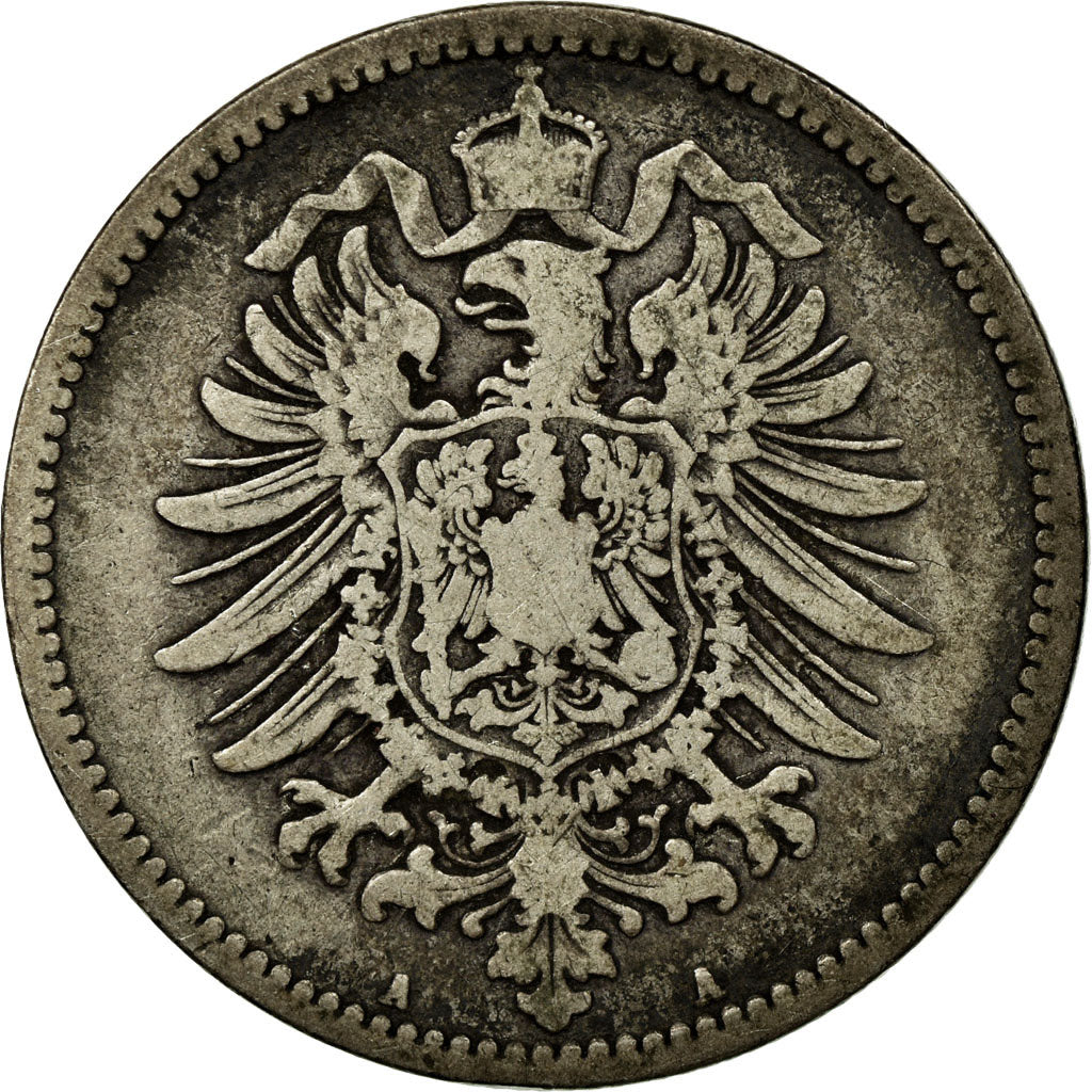 Coin, GERMANY - EMPIRE, Wilhelm I, Mark, 1876, Berlin, VF(20-25), Silver, KM:7