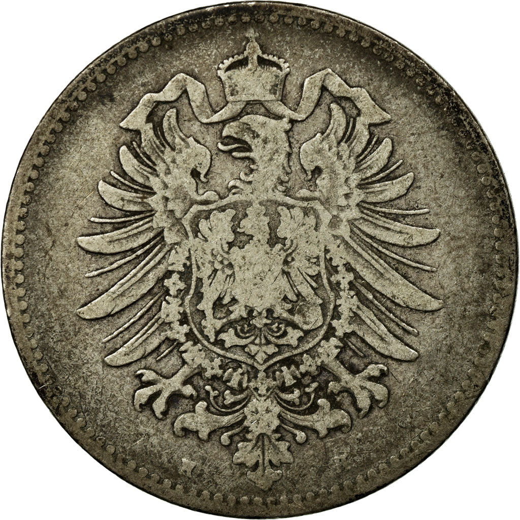 Coin, GERMANY - EMPIRE, Wilhelm I, Mark, 1876, Darmstadt, VF(20-25), Silver