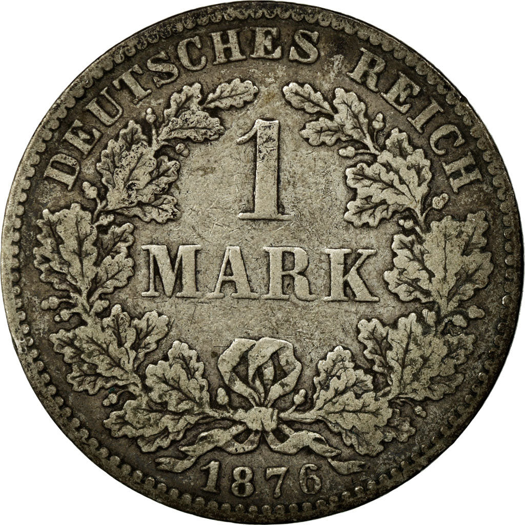 Coin, GERMANY - EMPIRE, Wilhelm I, Mark, 1876, Darmstadt, VF(20-25), Silver