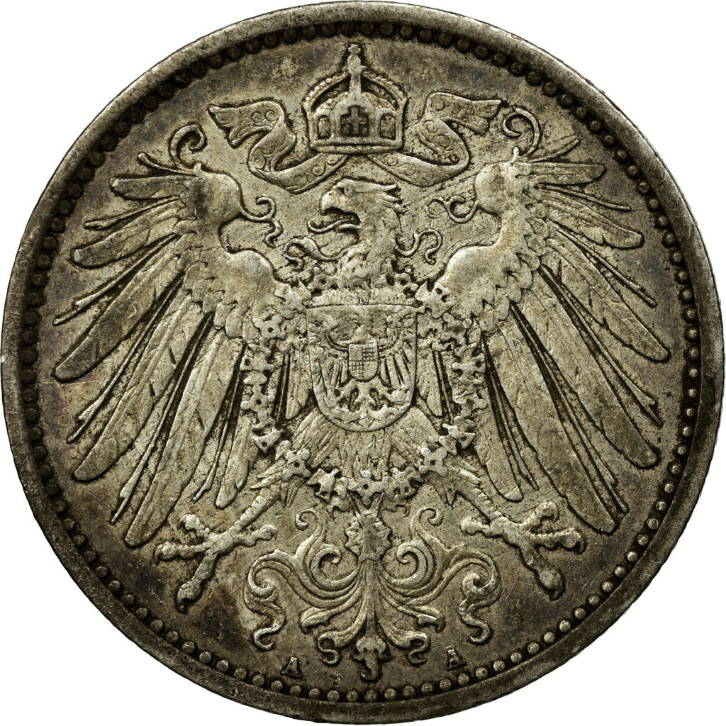 Coin, GERMANY - EMPIRE, Wilhelm II, Mark, 1907, Berlin, EF(40-45), Silver, KM:14