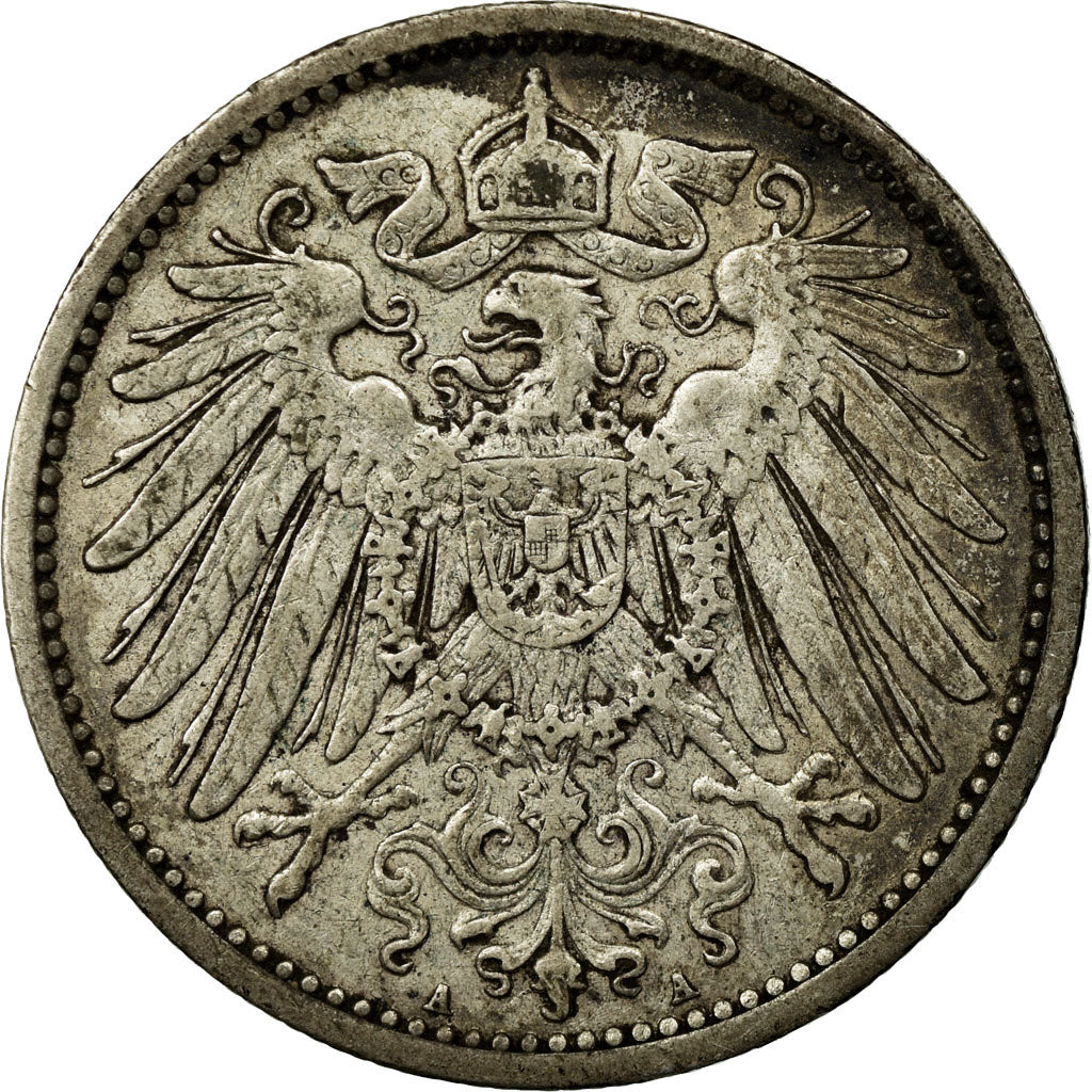 Coin, GERMANY - EMPIRE, Wilhelm II, Mark, 1907, Berlin, EF(40-45), Silver, KM:14