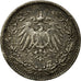 Coin, GERMANY - EMPIRE, 1/2 Mark, 1905, Muldenhütten, VF(30-35), Silver, KM:17