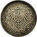 Monnaie, GERMANY - EMPIRE, 1/2 Mark, 1907, Munich, TTB, Argent, KM:17