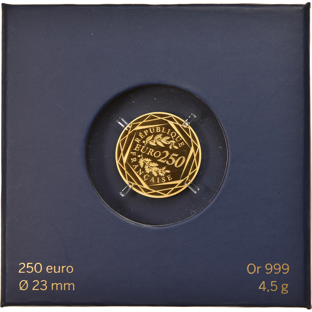 France, Monnaie de Paris, 250 Euro, Coq, 2016, Paris, MS(65-70), Gold