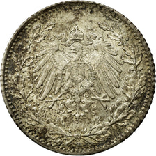 Coin, GERMANY - EMPIRE, 1/2 Mark, 1915, Munich, AU(50-53), Silver, KM:17