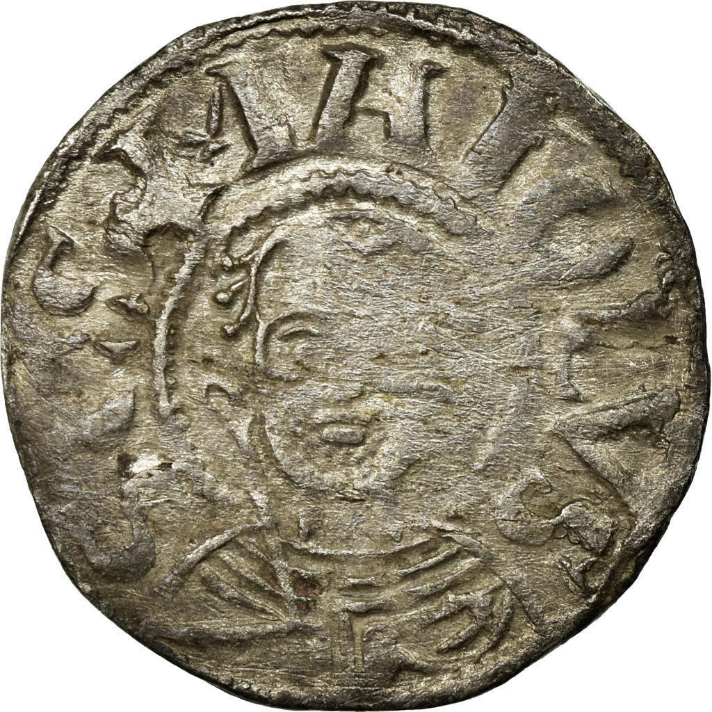 Munten, Frankrijk, Bourbonnais, Denarius, Souvigny, FR+, Zilver, Boudeau:359