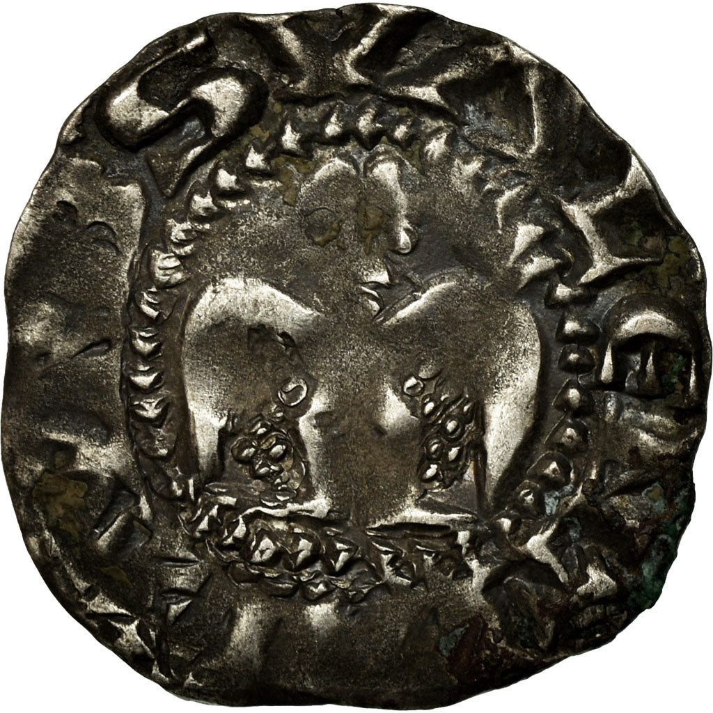 Monnaie, France, Dauphiné, Anonymes, Denier, Valence, TB+, Argent, Boudeau:1021