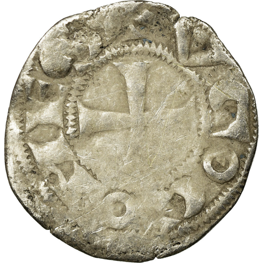 Monnaie, France, La Marche, Hugues IX, Denier, TB, Argent, Boudeau:437