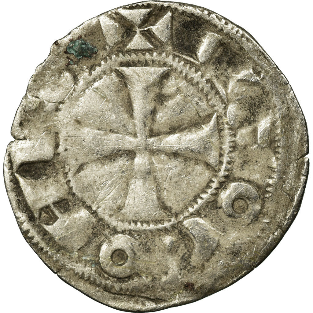 Coin, France, La Marche, Hugues IX, Denarius, VF(20-25), Silver, Boudeau:437