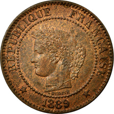 Monnaie, France, Cérès, 2 Centimes, 1889, Paris, TTB+, Bronze, KM:827.1