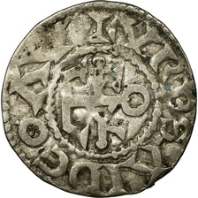 Monnaie, France, Anjou, Geoffroi II, Denier, Angers, TB+, Argent, Boudeau:149