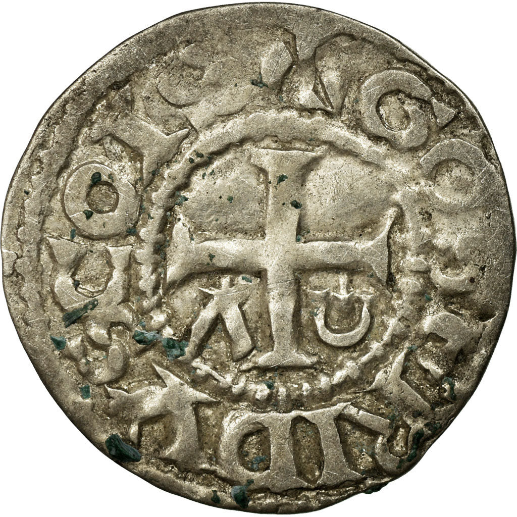 Monnaie, France, Anjou, Geoffroi II, Denier, Angers, TB+, Argent, Boudeau:149