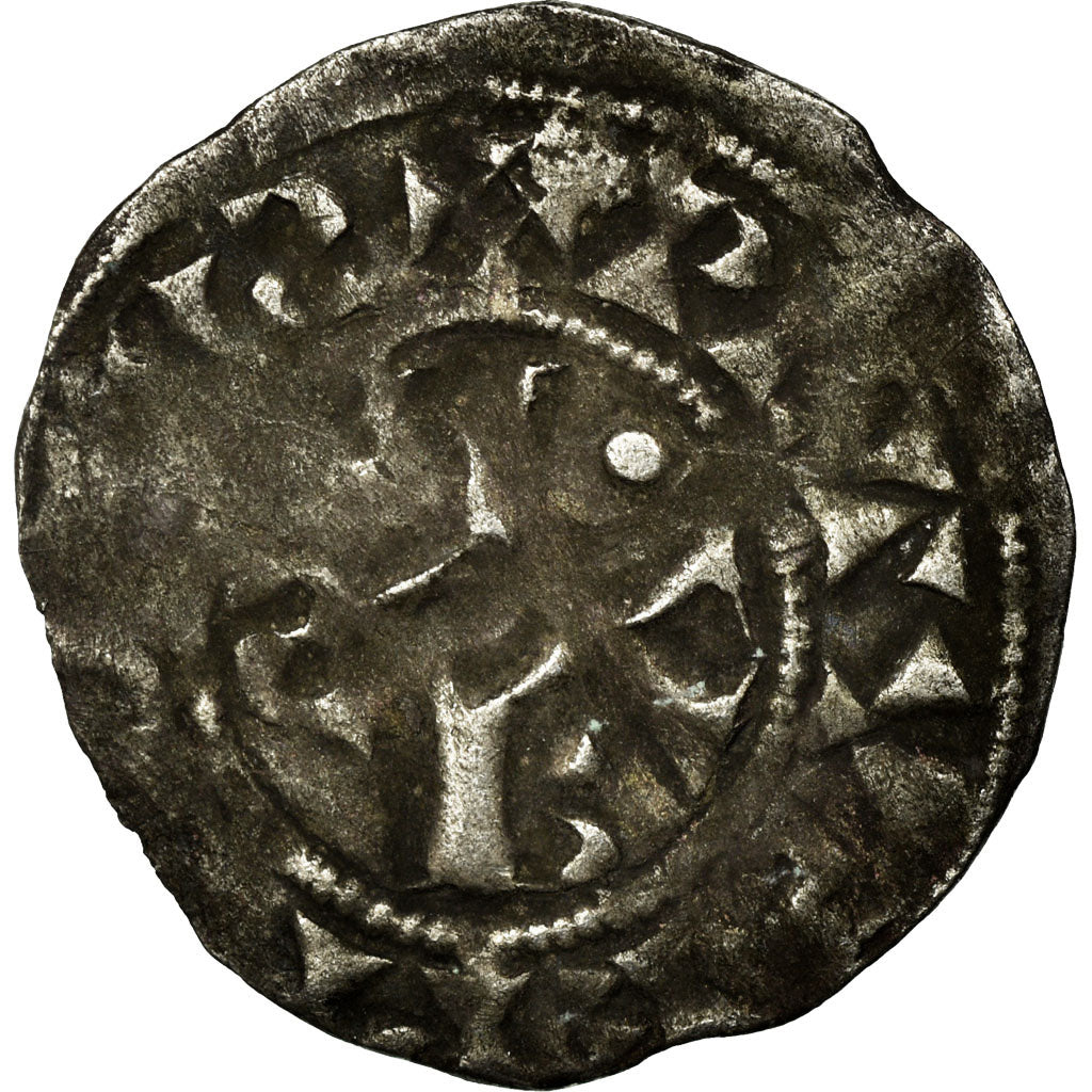 Monnaie, France, Champagne, Thibaut II, Denier, Troyes, TB+, Argent