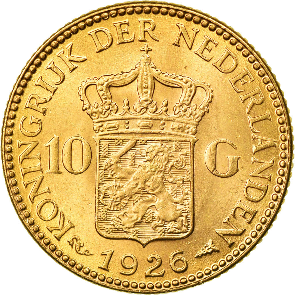Münze, Niederlande, Wilhelmina I, 10 Gulden, 1926, UNZ+, Gold, KM:162