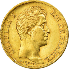 Moeda, França, Charles X, 40 Francs, 1830, Paris, EF(40-45), Dourado, KM:721.1