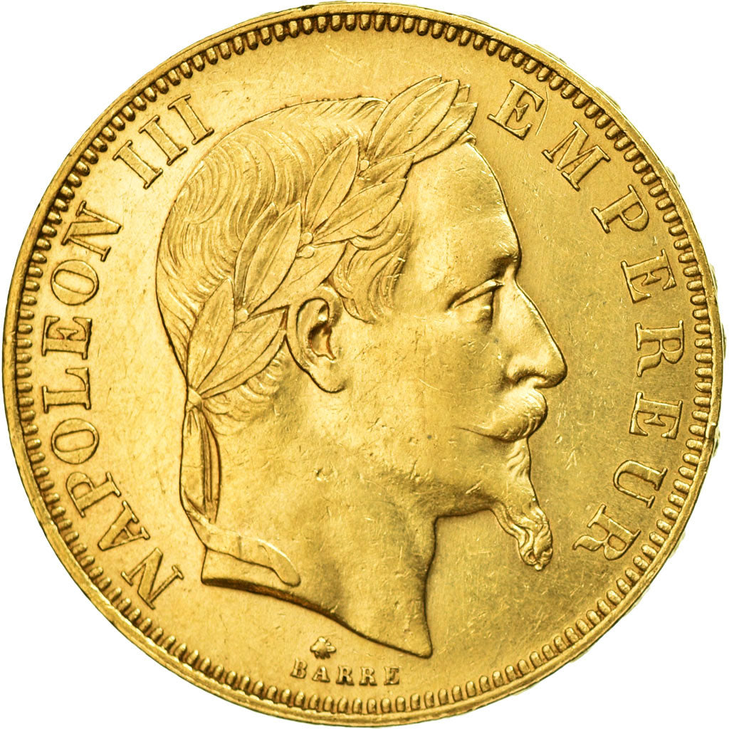 Münze, Frankreich, Napoleon III, 50 Francs, 1864, Paris, SS+, Gold