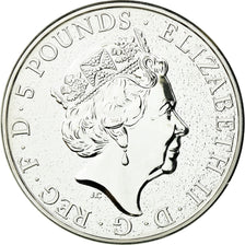 Moneta, Wielka Brytania, Elizabeth II, 5 Pounds - 2 Oz, 2017, MS(65-70), Srebro