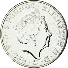 Coin, Great Britain, Elizabeth II, 5 Pounds - 2 Oz, 2016, MS(65-70), Gold