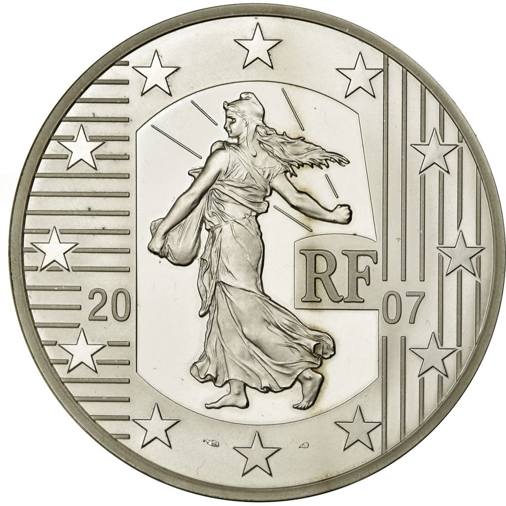 France, 5 Euro - 5 Oz, 2007, MS(65-70), Silver, KM:1524