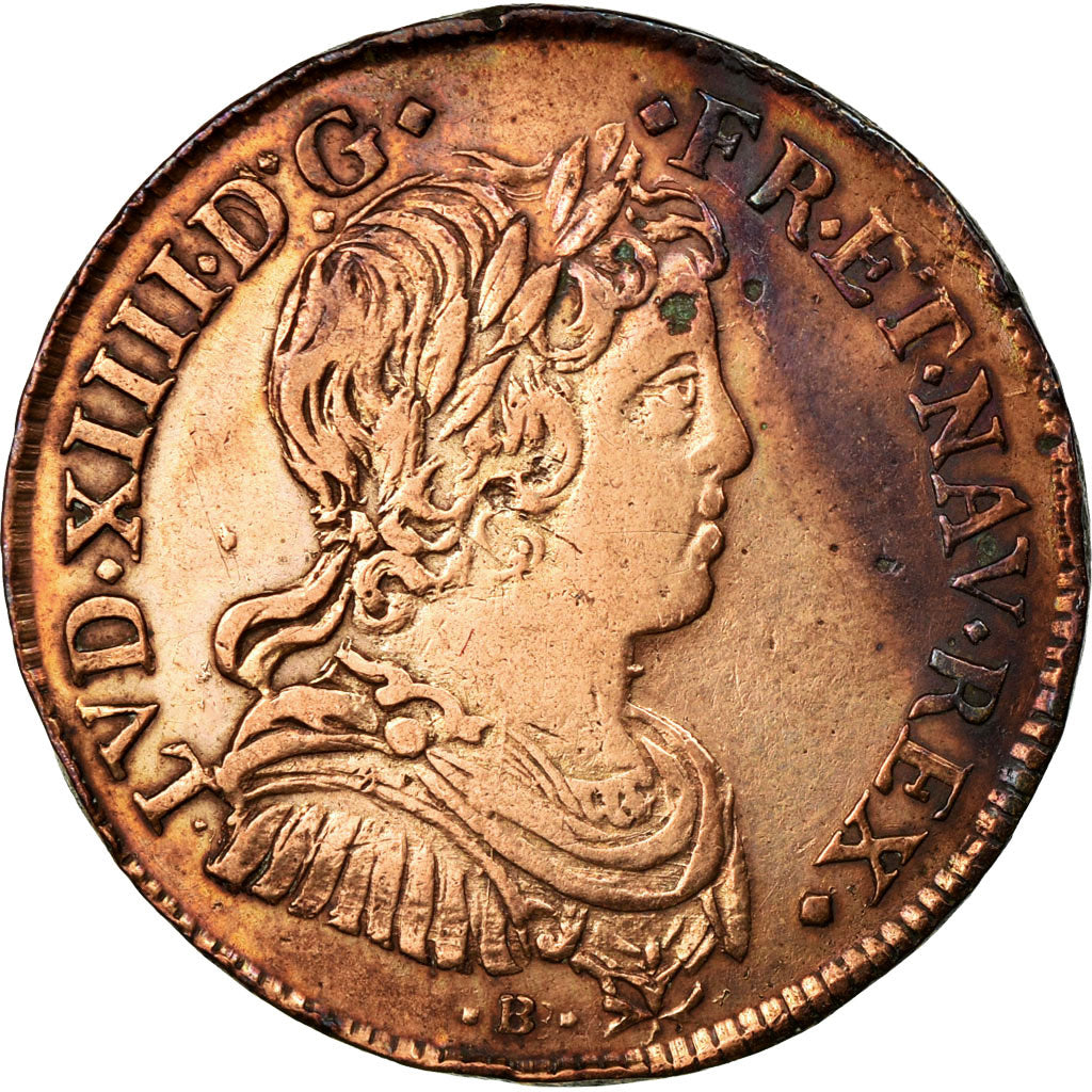 Francia, Token, Conseil du Roi, Louis XIV, BB, Rame, Feuardent:237