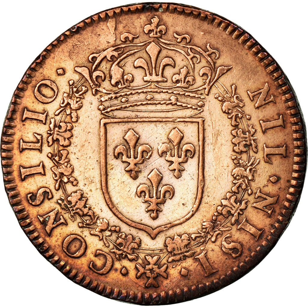 Francia, Token, Conseil du Roi, Louis XIV, BB, Rame, Feuardent:237