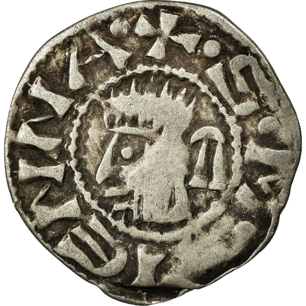 Coin, France, Dauphiné, Anonymous, Denarius, Vienne, VF(30-35), Silver