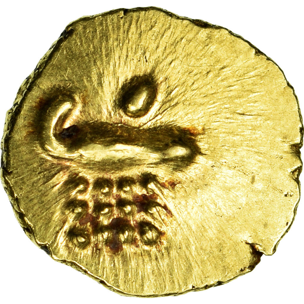 Coin, INDIA-DUTCH, Fanam, 1663-1724, Cochin, AU(55-58), Gold, KM:6