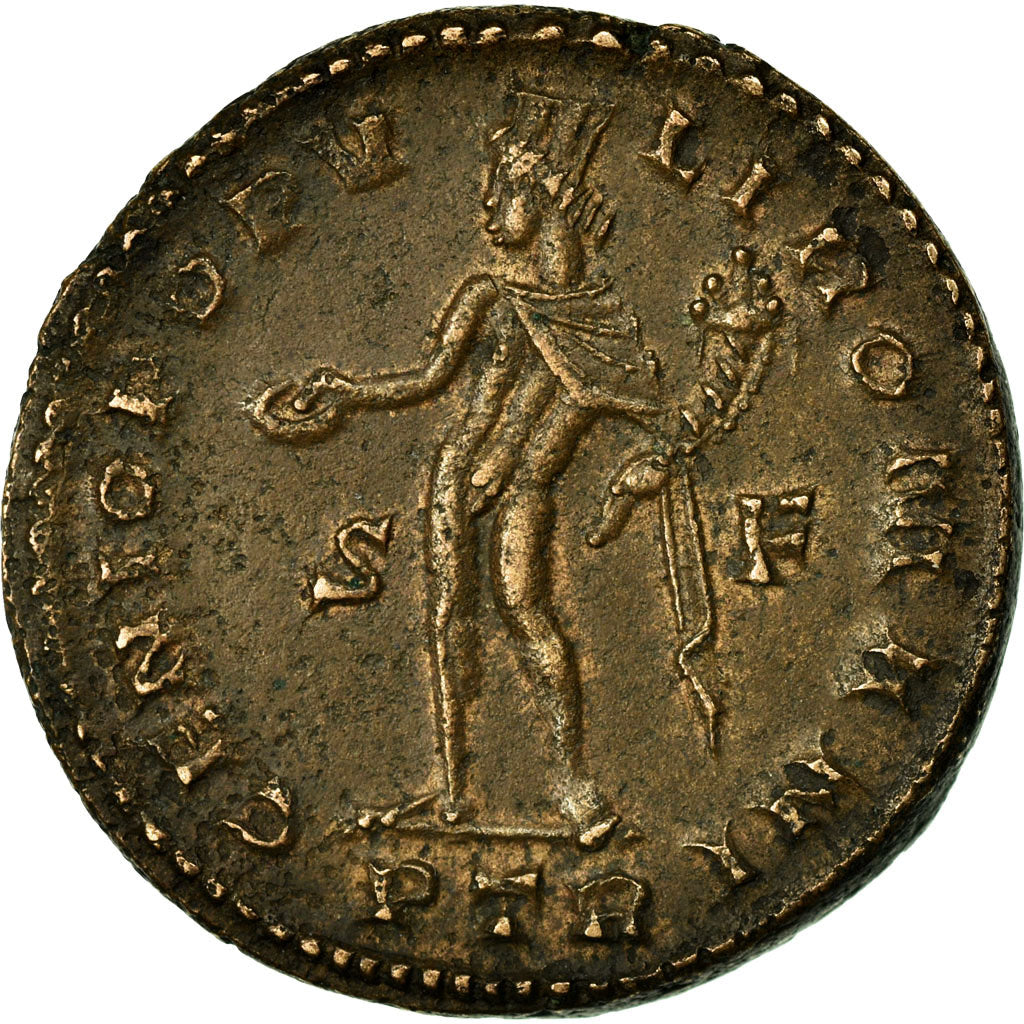 Coin, Maximianus, Follis, 303-305, Trier, EF(40-45), Billon, RIC:593