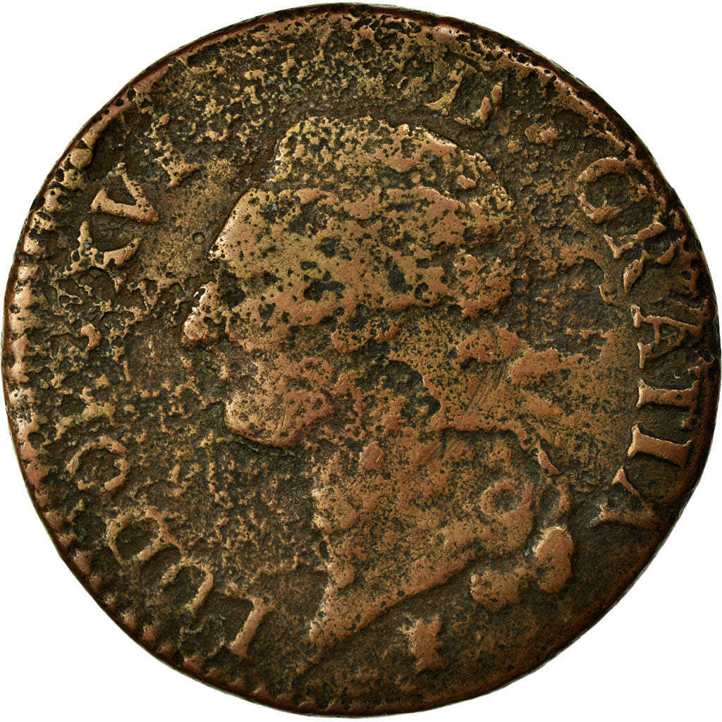 Coin, France, Louis XVI, Sol à l'Ecu, 1779, Limoges, F(12-15), Copper