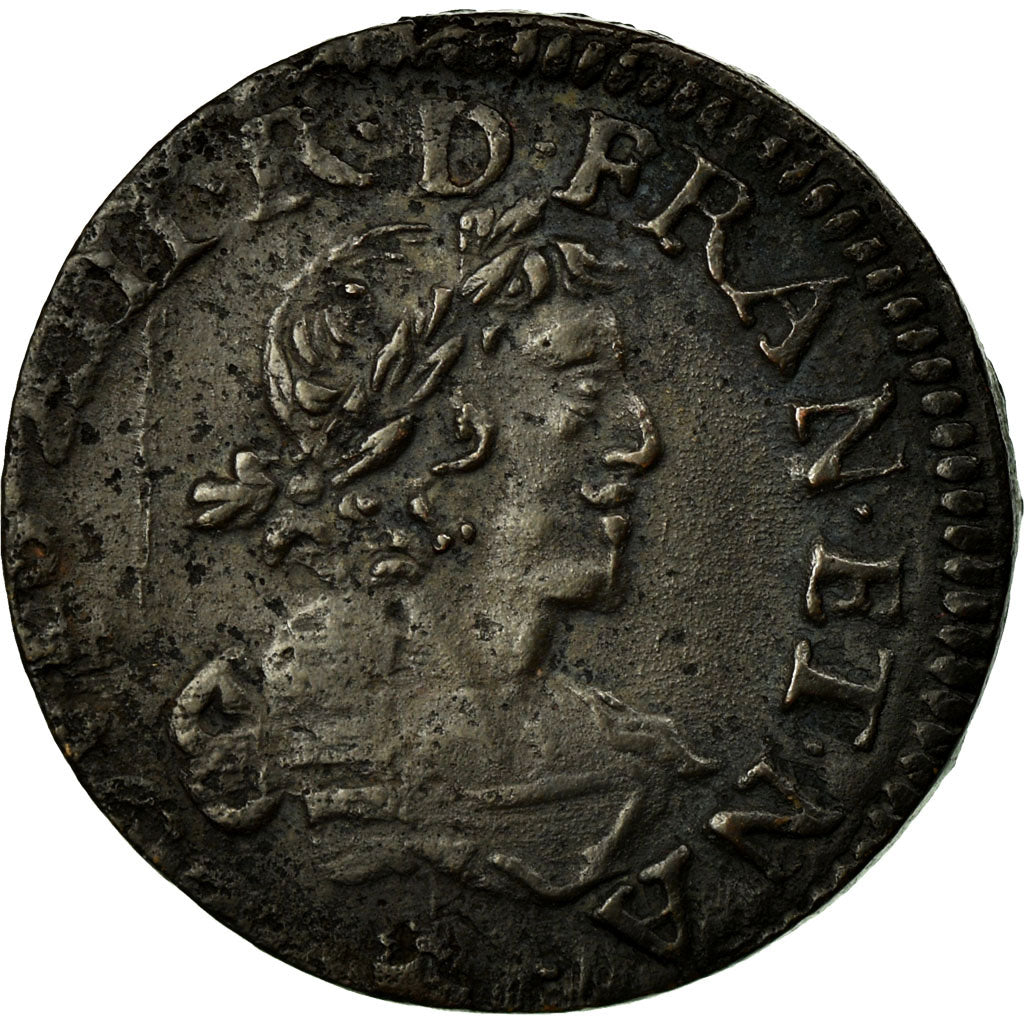 Monnaie, France, Louis XIII, Double Tournois, 1639, Tours, TTB, Cuivre, CGKL:476
