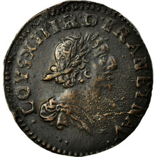 Moeda, França, Louis XIII, Double Tournois, 1638, Vallée du Rhône, EF(40-45)