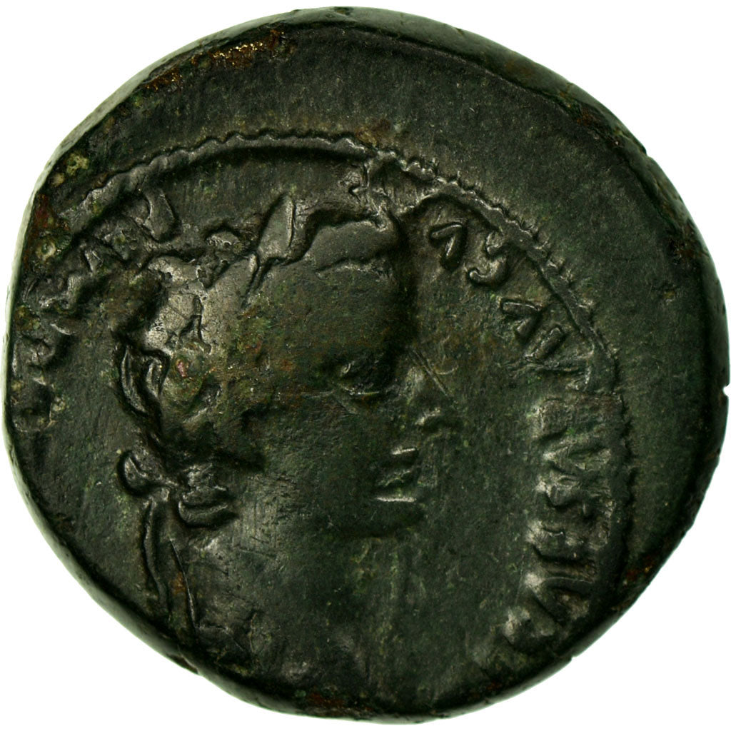 Coin, Tiberius, Semis, 12-14 AD, Lyon - Lugdunum, VF(20-25), Bronze, RIC:246